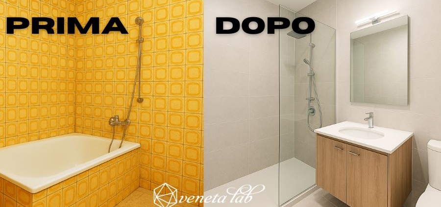PRIMA E DOPO RISTRUTTURAZIONE BAGNO