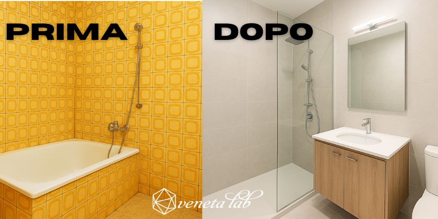 PRIMA E DOPO RISTRUTTURAZIONE BAGNO